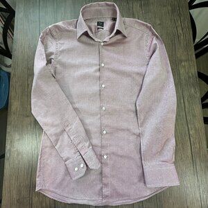 Hugo Boss Men's Slim Fit Long Sleeve Shirt Dark Pink 39